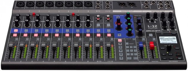 Zoom 搞了一個調音臺 + 接口 + 錄音機的大拼盤 LiveTrak L-12 - midifan:我們關注電腦音樂